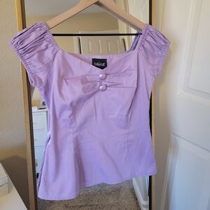 EUC Collectif Dolores Lavender purple top UK 12 US 8